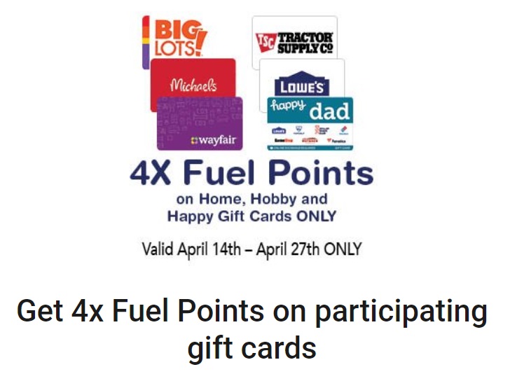 Expired Harris Teeter Earn 4x Fuel Points On Home Hobby Happy Gift Cards Ends 4 27 21 Gc Galore