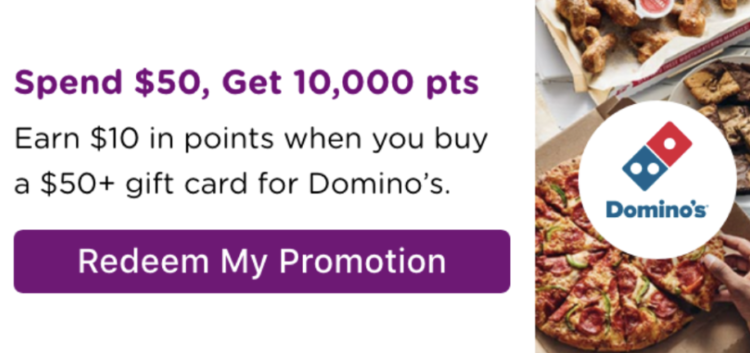 Bitmo Domino's 10k Bonus Perk Points