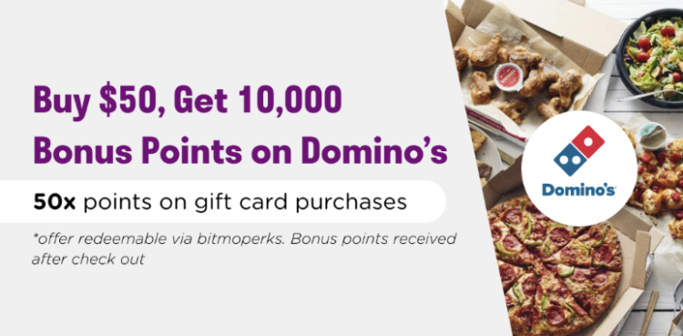 Bitmo Domino's promo code DOM10KMAY