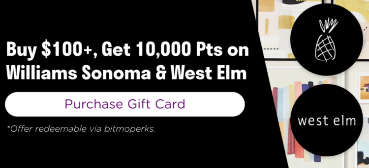 Bitmo West Elm William-Sonoma Promo Code WSWE10KMAY