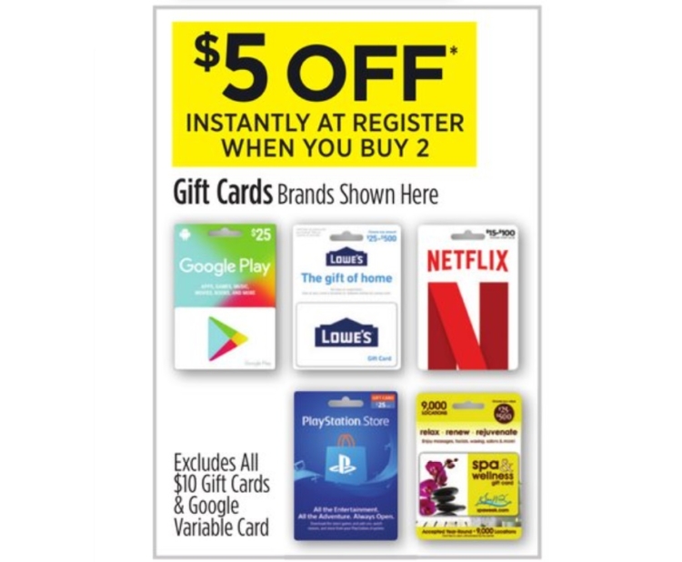 Expired Dollar General Buy 2x Select Gift Cards Get 5 Off Netflix Lowe S Google Play More Gc Galore