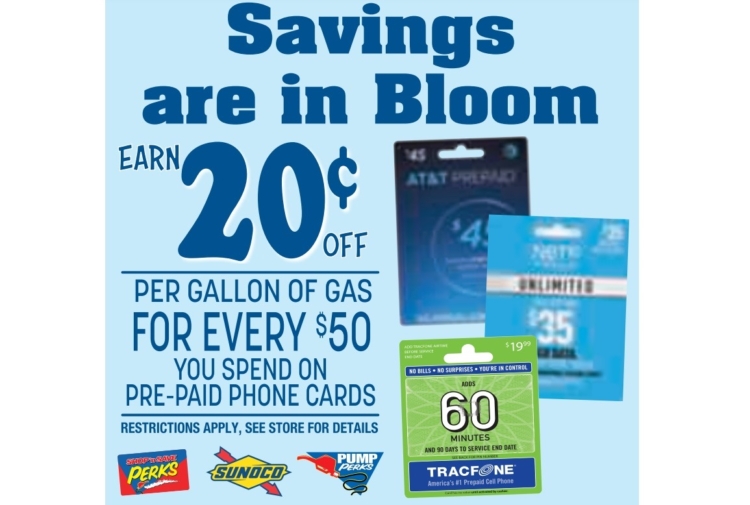 Shop 'N Save prepaid phone gift cards