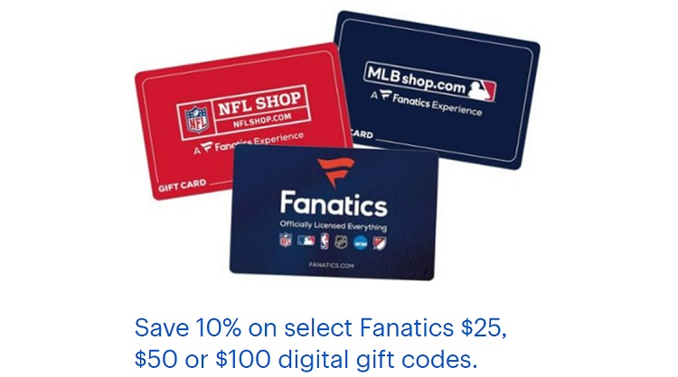 Best Buy 10% Off Fanatics Sports Gift Cards