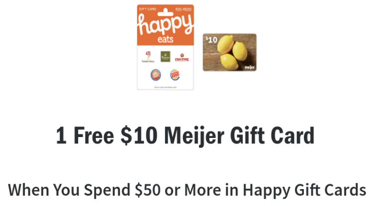 Meijer Happy gift card deal