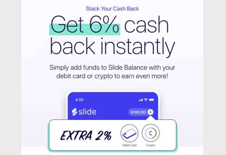 Slide 6% Cashback Preloading