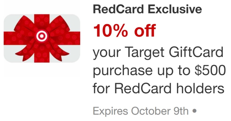 RedCard Holders: Target Gift Card Purchases Up to $500