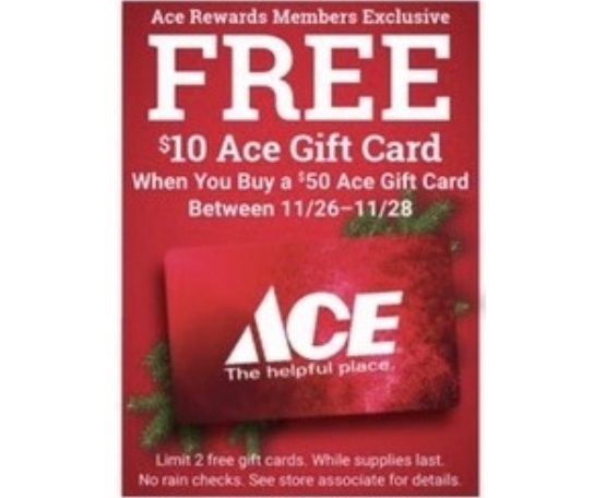 Ace Hardware Gift Card Black Friday Deal
