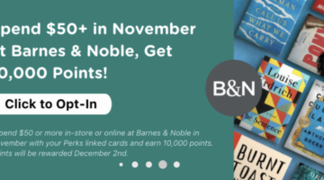 Bitmo Barnes & Noble $50 10,000 Perk Points