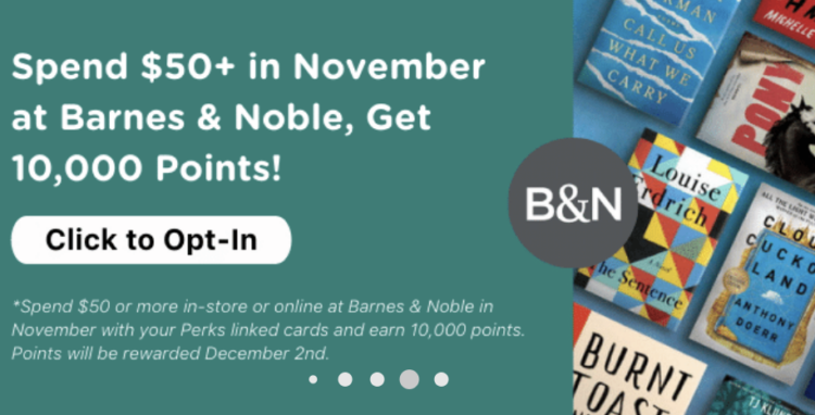 Bitmo Barnes & Noble $50 10,000 Perk Points