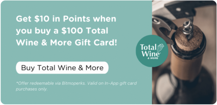 Bitmo Total Wine 100x Perk Points