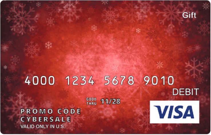 GCcom Virtual Visa Gift Cards Promo Code CYBERSALE