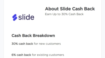 Giving Asisstant Slide 30% 6% Cashback
