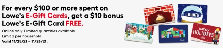 Lowe's Black Friday Gift Card Promotion