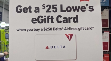 Lowe's Delta gift card offer