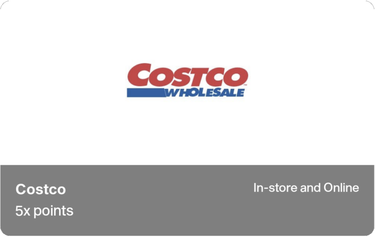 Point debit card Costco 5x