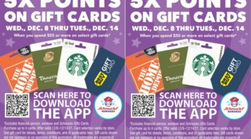Schnucks 5x points all gift cards 12.08.21