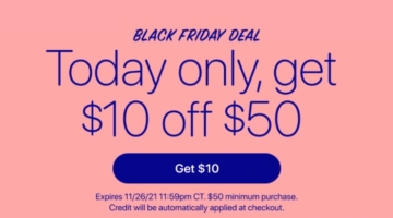 Slide app Black Friday gift card promotion Spend $50 Get $10 Off