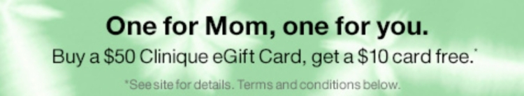 Clinique gift card deal