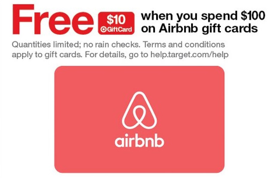 EXPIRED) Target: Buy $100 Airbnb Gift Card & Get $10 Target Gift Card Free  (Dec 5-11) - Gift Cards Galore