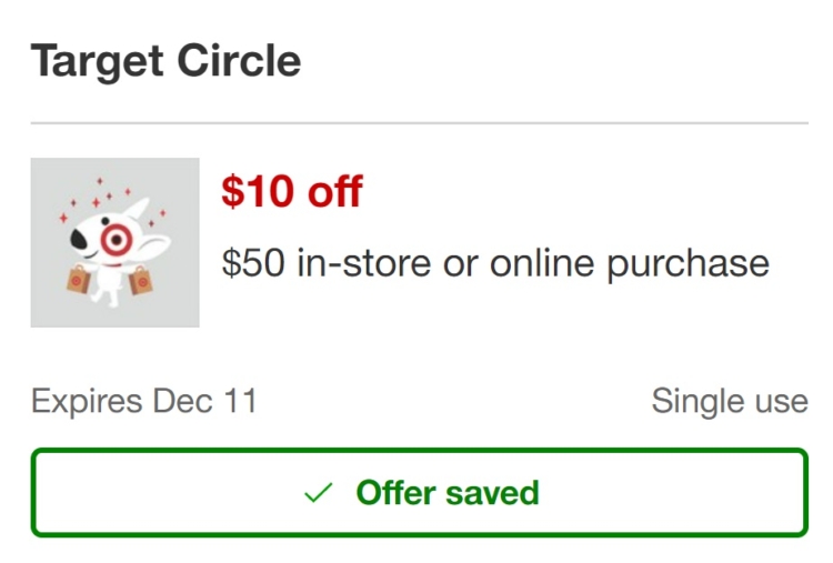 Target Circle Digital Coupon