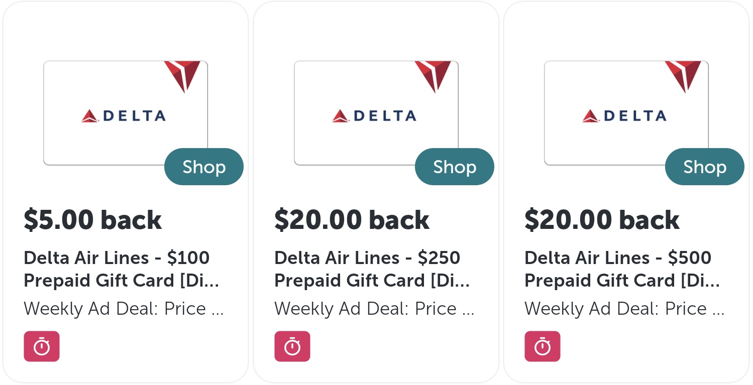 Delta Air Lines Gift Cards: Spend $300 or more, get 4,500 Membership  Rewards® points | CardPointers