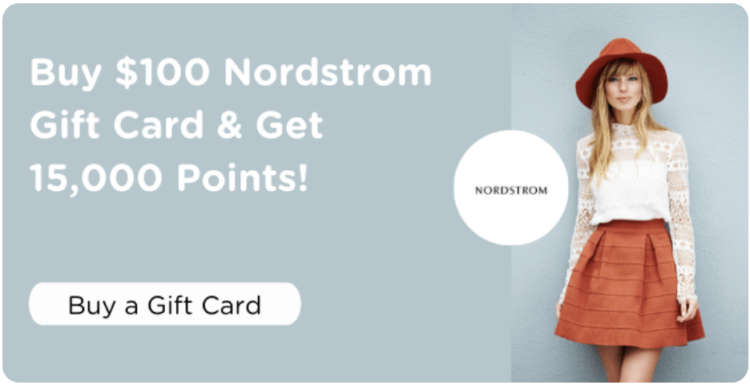 Bitmo $100 Nordstrom 15,000 Perk Points