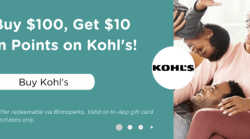 Bitmo Kohl's $100 10,000 Perk Points