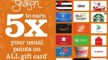 Price Chopper 5x on all gift cards