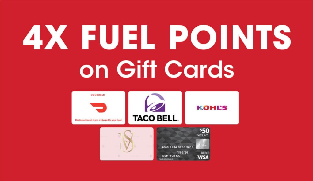 Kroger: Earn 4x Fuel Points On 3rd Party Gift Cards & Fixed-Value Visa & Mastercard Gift Cards - GC Galore
