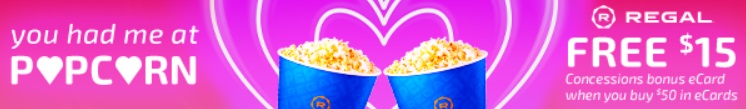 EXPIRED) Regal Cinemas: Buy $50 Gift Card & Get $15 ...