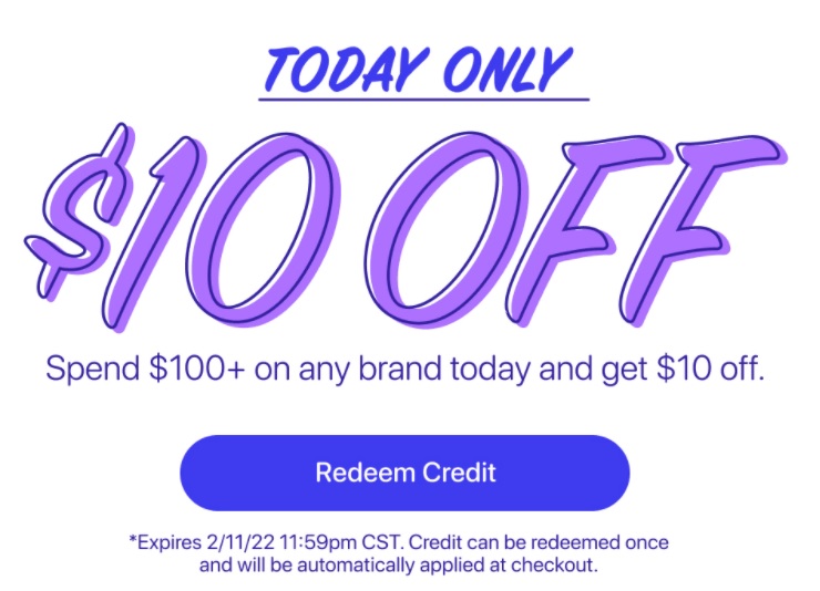 Slide app gift card deal $10 off $100+ promotion 02.11.22