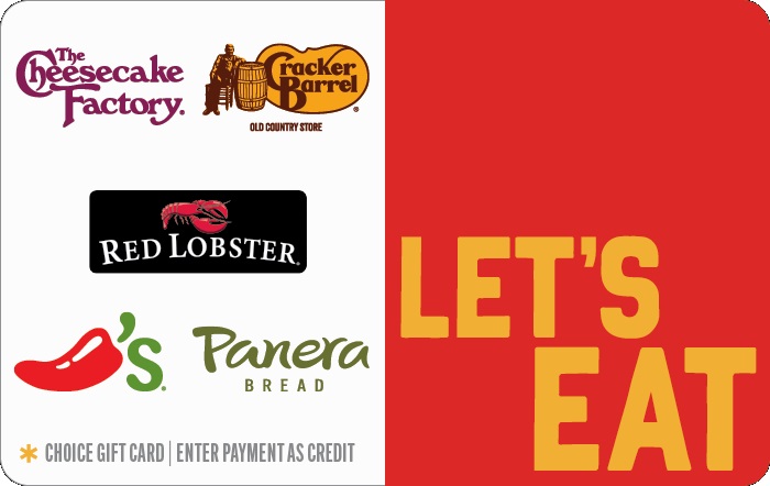 Choice Let's Eat Gift Card
