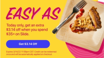 Slide app Pi Day Promotion $3.14 savings