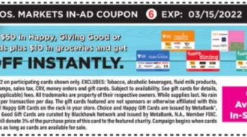 Stater Bros gift card deal 03.01.22