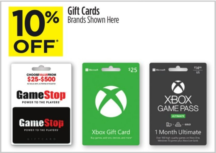 Telegraaf Onzin Mam EXPIRED) Dollar General: Save 10% On Select Gift Cards (GameStop, Xbox &  Xbox Game Pass) - Gift Cards Galore