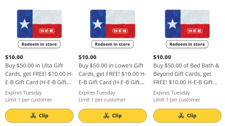 HEB gift card deals 04.06.22