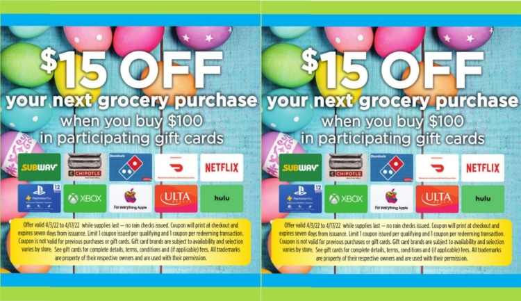 Shoppers gift card deal 04.13.22