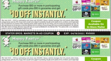 Stater Bros gift card deal 04.05.22