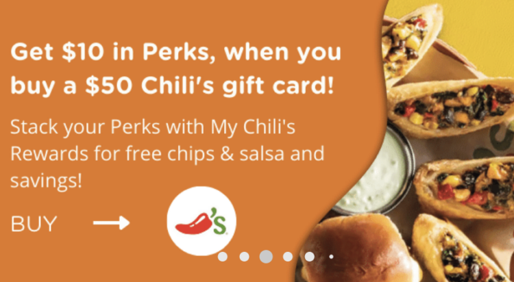 Bitmo Chili's 200x Perk Points