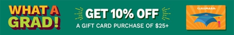 Cinemark Theatres 10% off gift cards