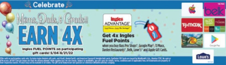 Ingles gift card deal 05.04.22.