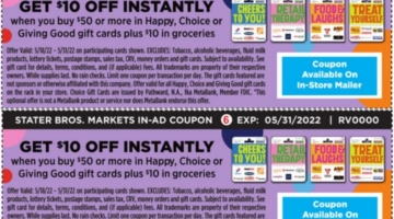 Stater Bros gift card deal 05.18.22