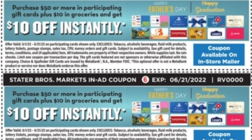 Stater Bros gift card deal 05.31.22