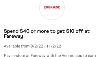 Venmo Fareway deal