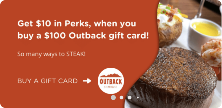 Bitmo Outback Steakhouse 100x Perk Points