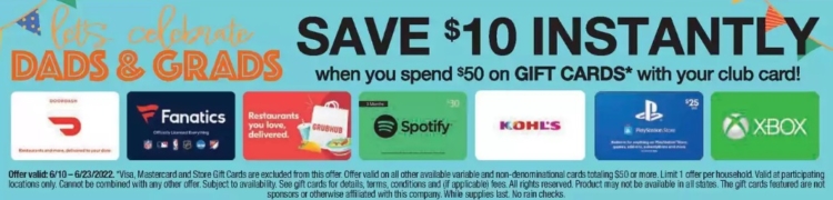 Foodtown gift card deal 06.10.22.