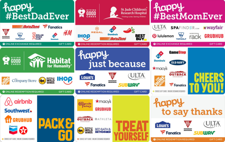 Happy, Choice & Giving Good Gift Cards Featured Image 2022