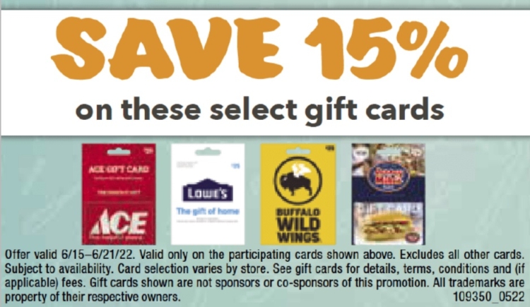 Marc's gift card deal 06.15.22