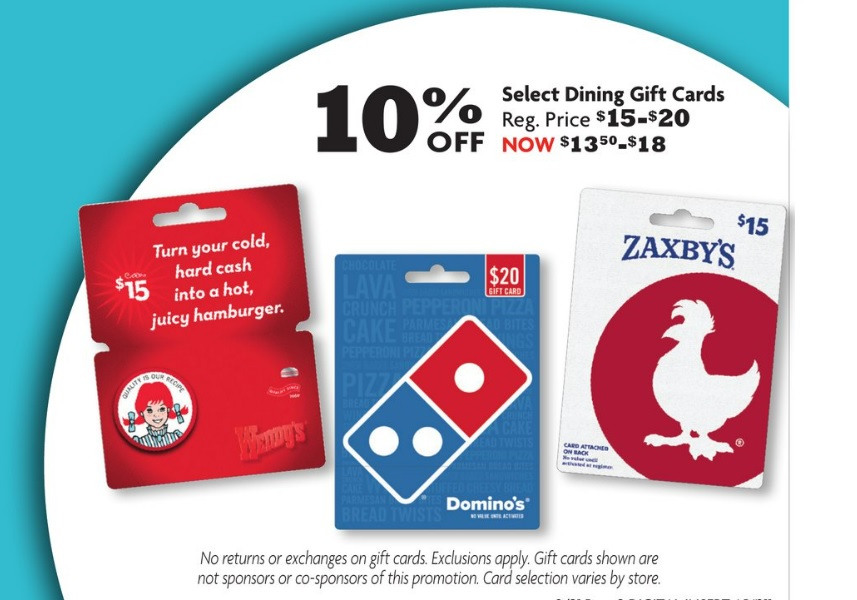 Domino's Gift Cards, $15 to $100