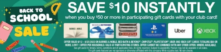 Foodtown gift card deal 08.12.22.